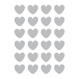 Jul - Stickers Hjärta Silver