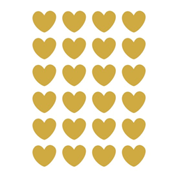 Jul - Stickers Hjärta Guld