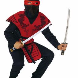 Verktyg/vapen/uniformer - Ninja Dress Röd