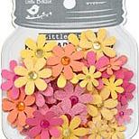 Blommor - Pappersblommor orange/gul/rosa