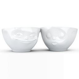 Tassen Porslin - 2-pack Skålar "Grinning & Kiss" 200ml