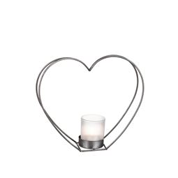 Ljuslyktor - Ljuslykta hjärta med glas råmetall