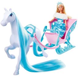 Modedockor - Snöprinsessa med Häst och Vagn