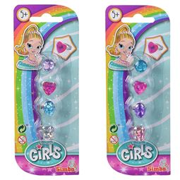 Smycken/smink/klänningar - Diamantringar 4-pack