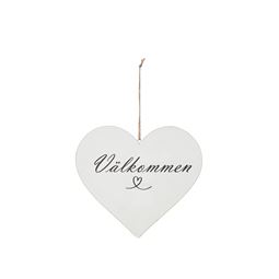 Dekorationer - Trähjärta "Välkommen"