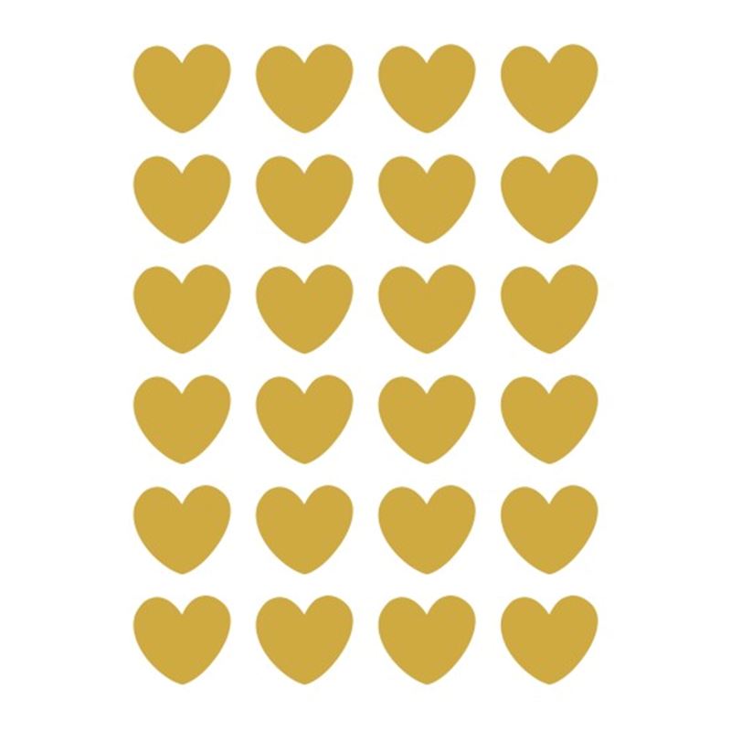 Jul - Stickers Hjärta Guld