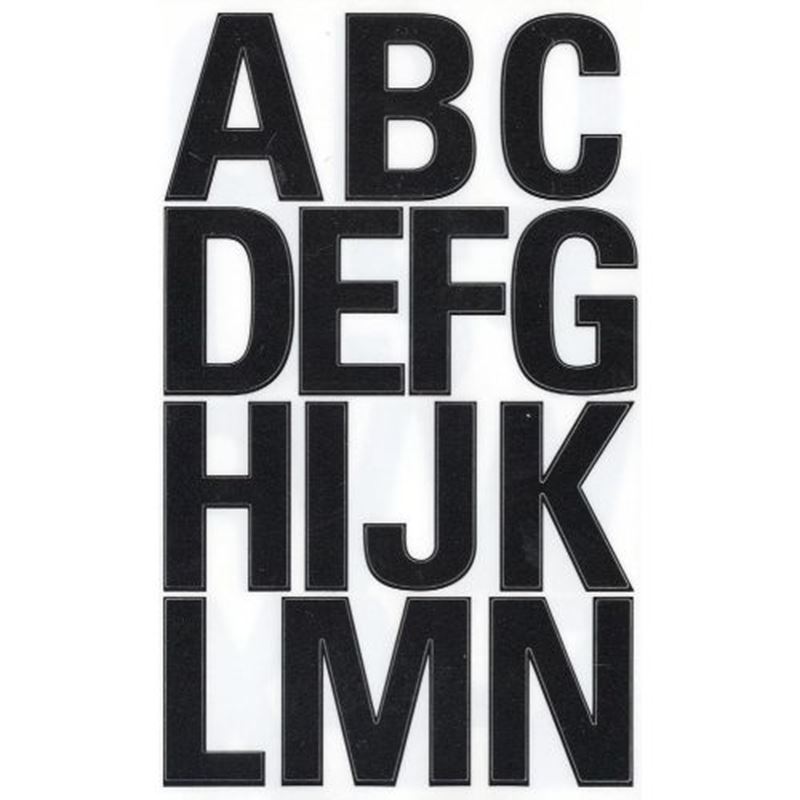Dymo/Märkning - Stickers Stora Sv Bokstäver 3 Ark