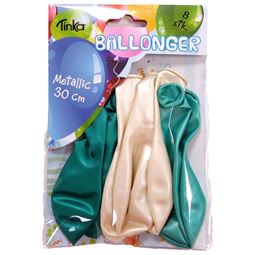 Ballonger - Ballonger Grön/Vit Metallic