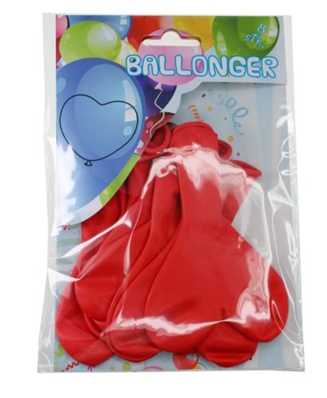Ballonger - Ballonger Hjärtan Röd