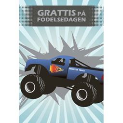 Kort - Grattiskort Monster Truck