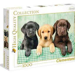 1000 - Pussel 1000 Tre Labradorer