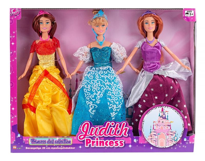 Modedockor - Judith 3 x Prinsessor