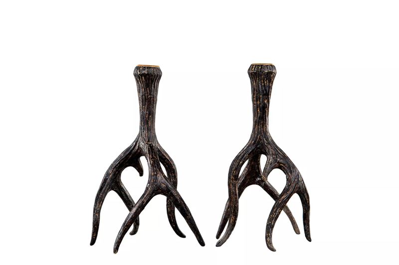 Ljuslyktor - Ljusstake Renhorn Brun Liten
