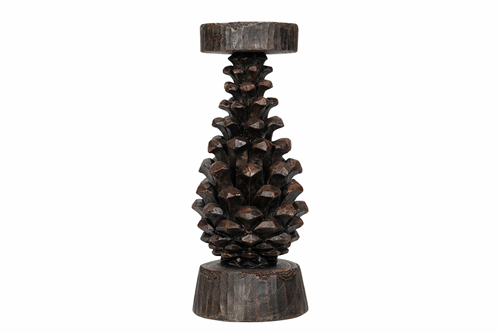 Ljuslyktor - Ljusstake Kotte Brun Poly Hög