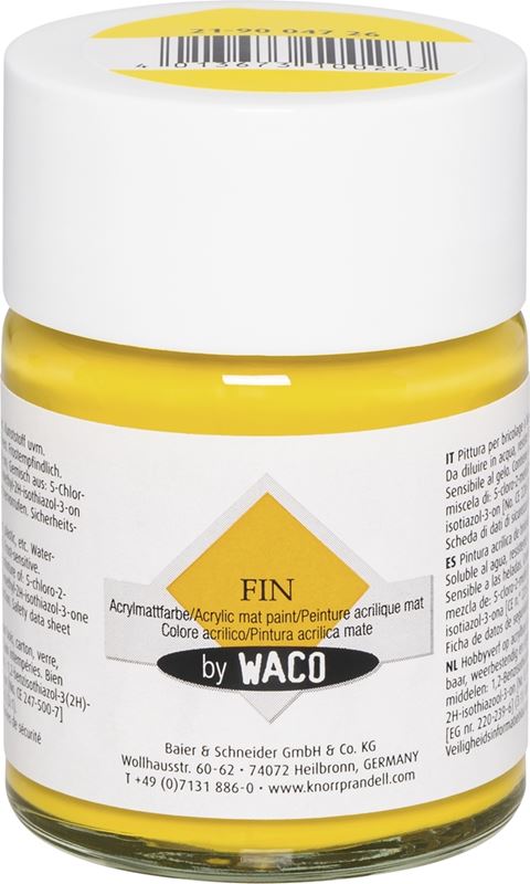 Akvarell/Teckna/Måla - Matt Akrylfärg 50ml Gul
