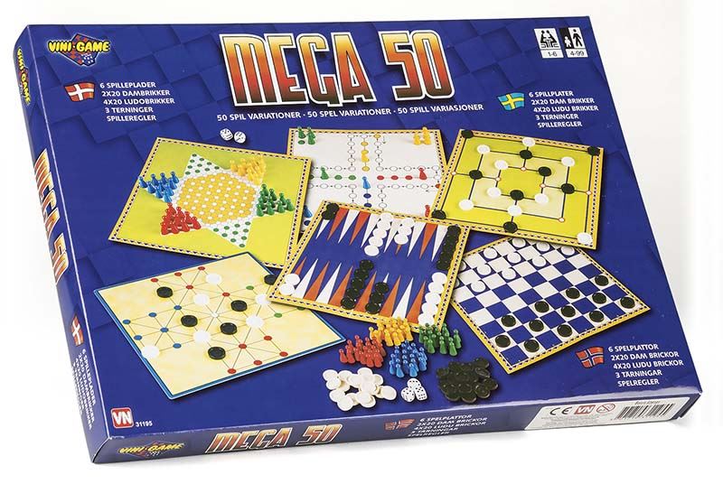Familjespel - 6 Spel i 1