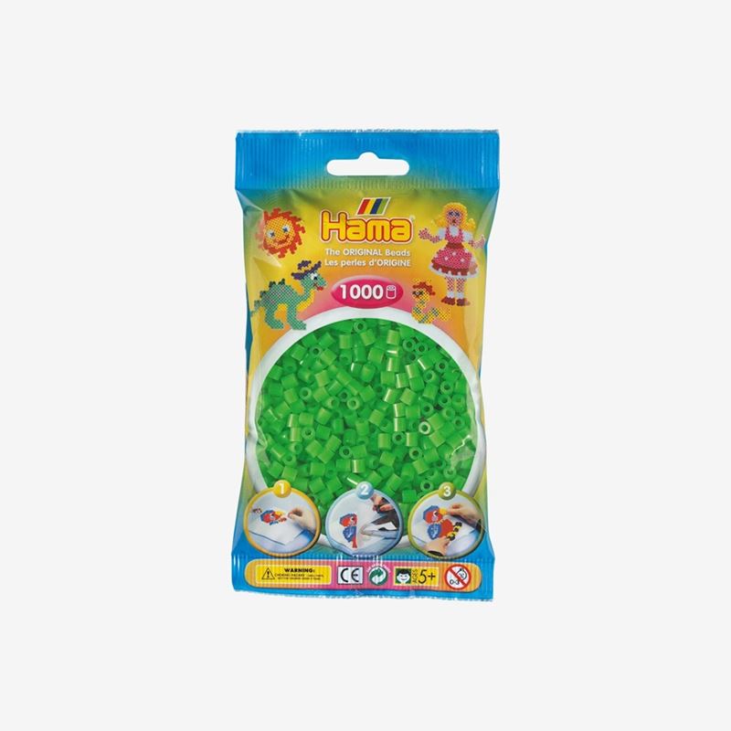 Pärlor - Hama Pärlor Flourescent Grön