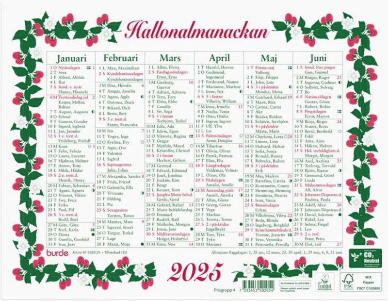 Årsbundet - Lilla Hallonalmanackan 2025