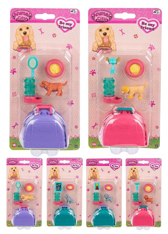 Figurer & Djur - Animal City Hund Med Tillbehör