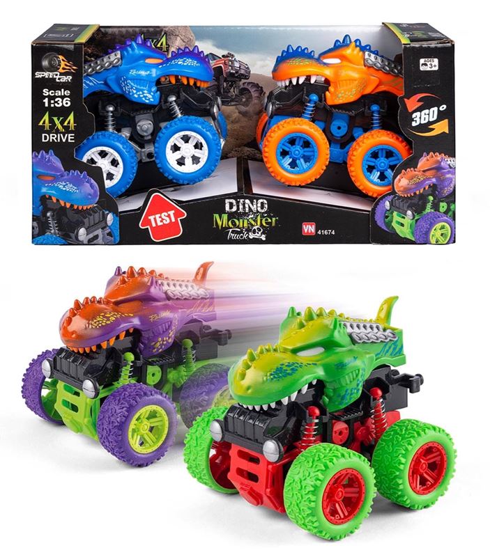 Fordon 3+ - Dino Monstertruck 2-pack