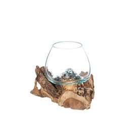 Ljuslyktor - Glasskål på Trädrot 10cm