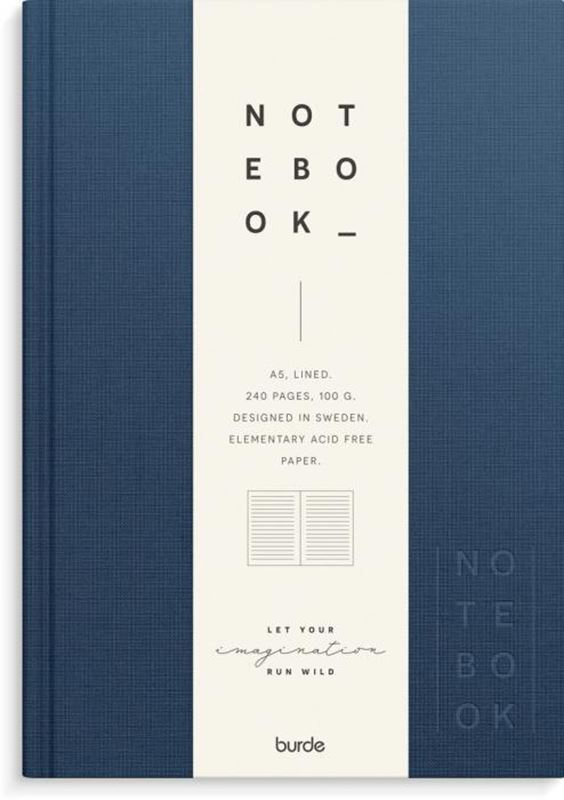 Böcker 6% - Skrivbok Mörkblå Linjerad