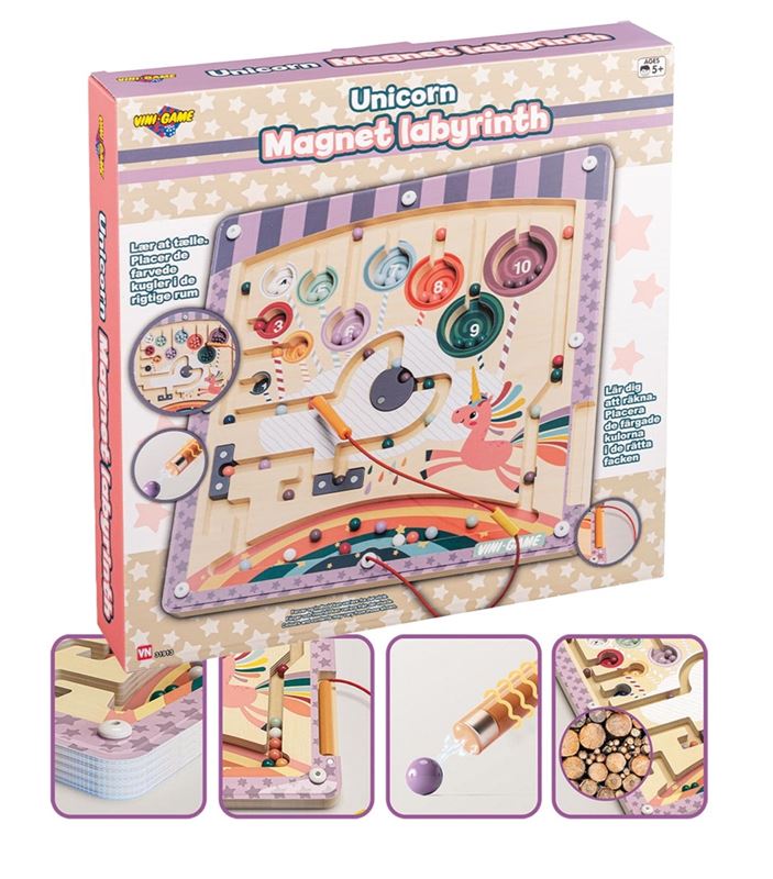 Spel - Enhörning Trä Magnet Spel