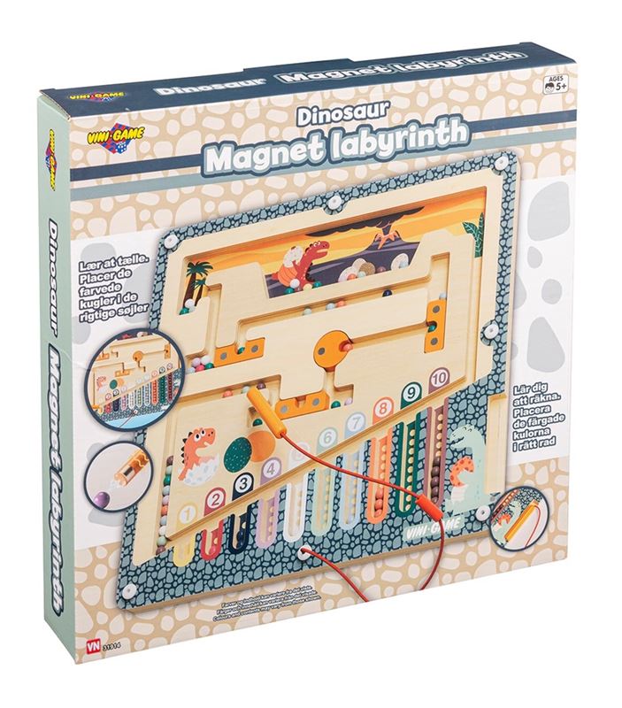 Spel - Dino Trä Magnet Spel