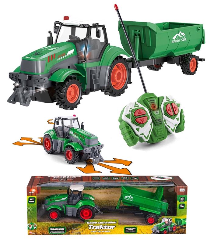 Radiostyrt - R/C Traktor Med Släp