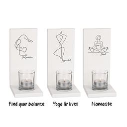 Inredning - Ljushållare Vägg Med Yoga