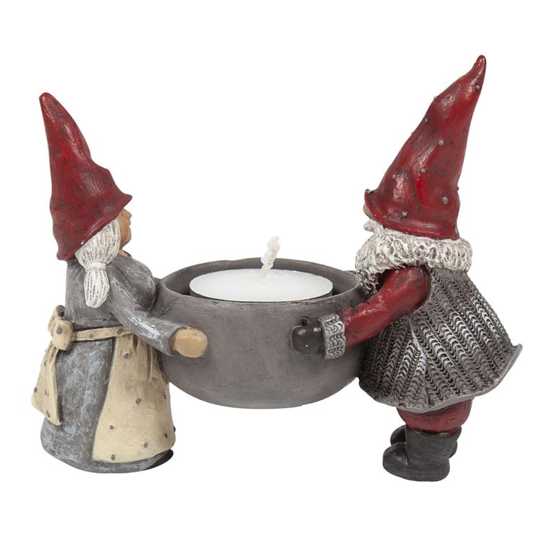 Juldekorationer - Ljusstake Tomten Håkan & Stina