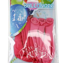 Ballonger - Ballonger 1år Rosa