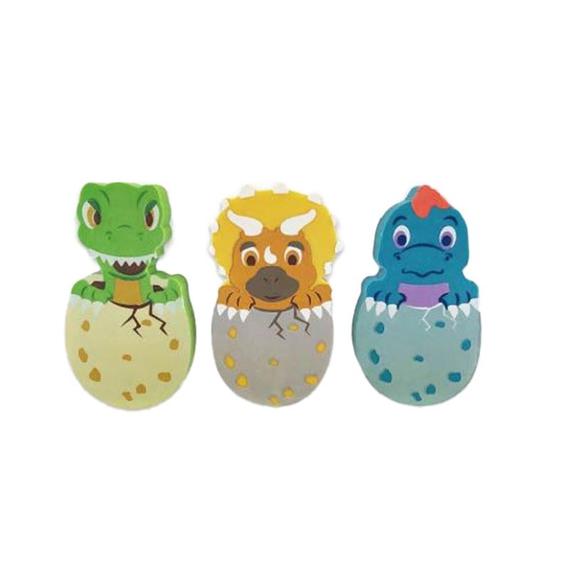 Rita/Måla/Klipp - Sudd Dino i Ägg