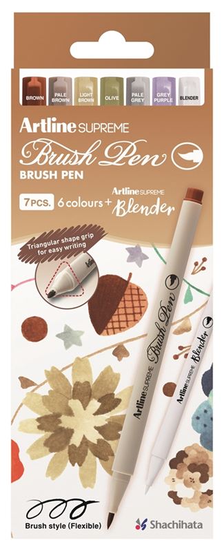 Kalligrafi/Textpennor - Artline Supreme Brush Brun