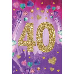 Kort - Grattiskort 40år Kvinna