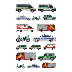 Dekorationer - Stickers Utrycklingsfordon