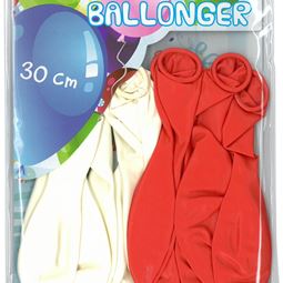 Ballonger - Ballonger Röda/Vita
