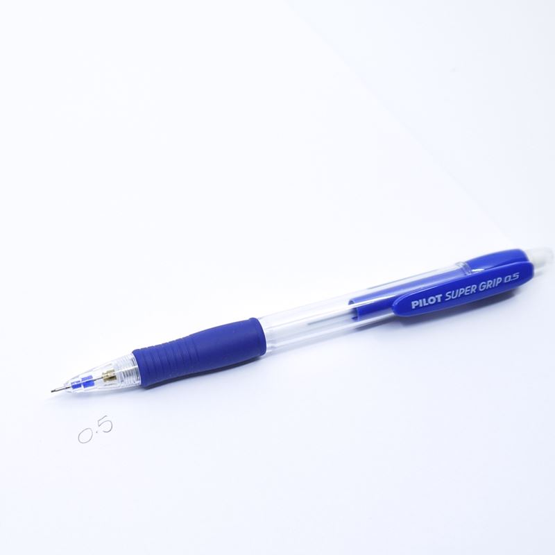 Bläck/Blyerts - Pilot Supergrip Blå  0,5 Stiftpenna