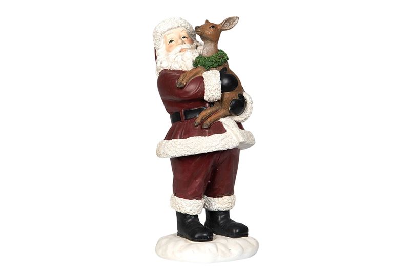 Juldekorationer - Tomte Med Rådjur Poly