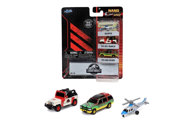 Fordon 3+ - Jurassic Park 3-Pack Nanofordon