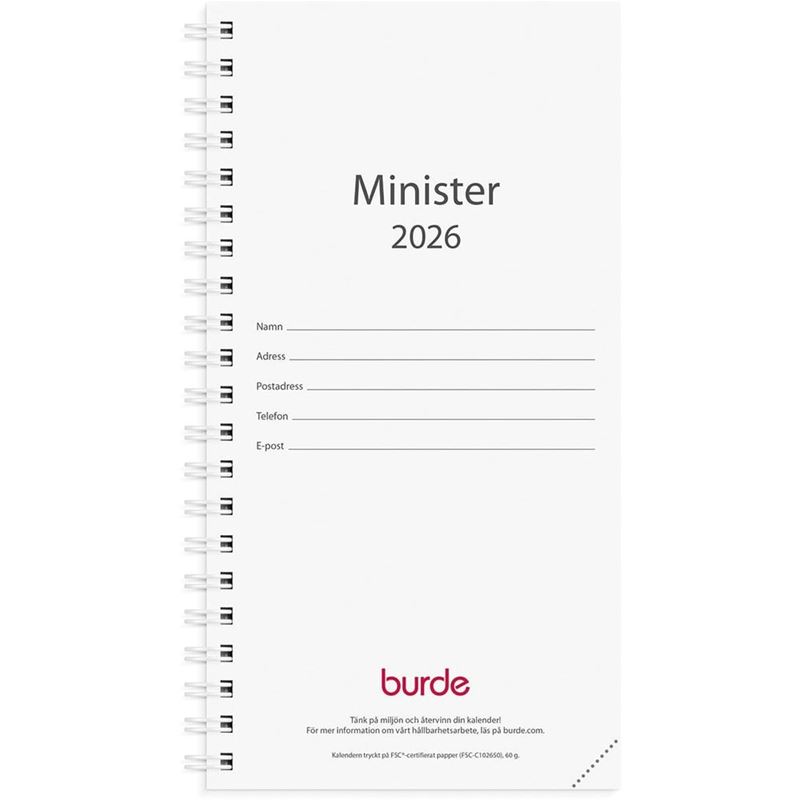 Årsbundet - Minister Refill 2026