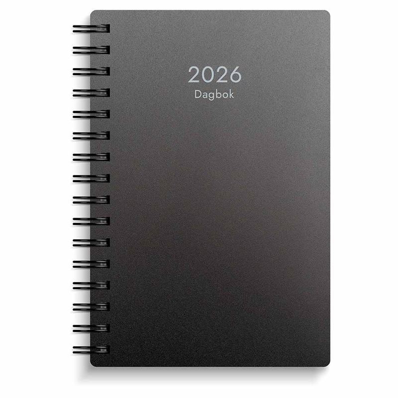 Årsbundet - Dagbok Svart Plast 2026