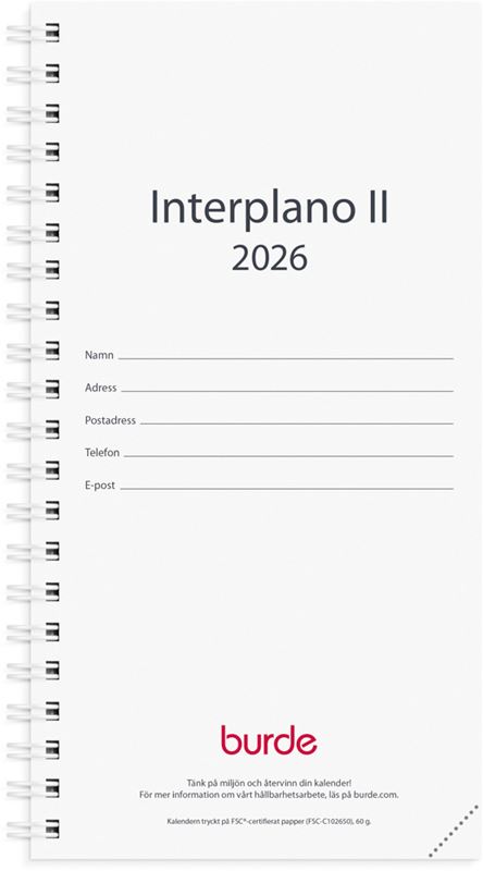 Årsbundet - Interplano II Refill 2026
