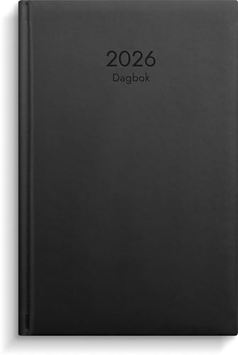 Årsbundet - Dagbok Konstläder Svart 2026