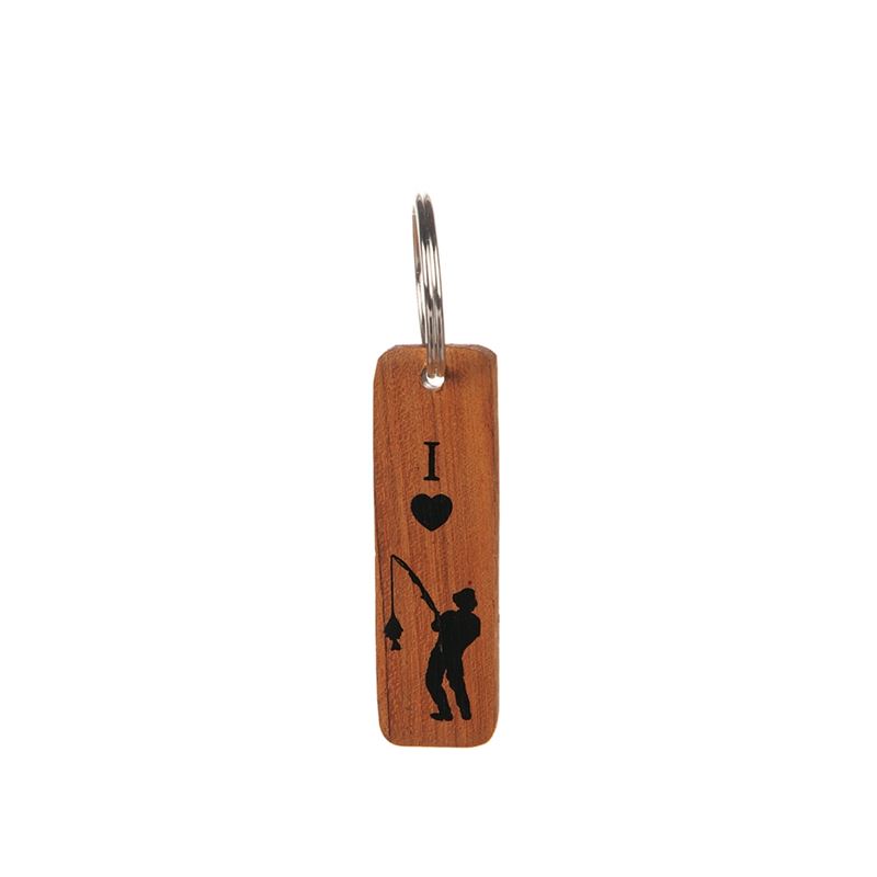 Nyckelringar - Nyckelring Teak Fiske