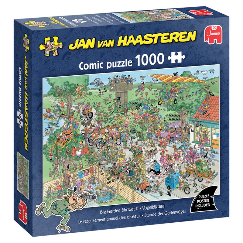1000 - 3000 - Pussel 1000 Jan van Haasteren - Big Garden Birdwatch