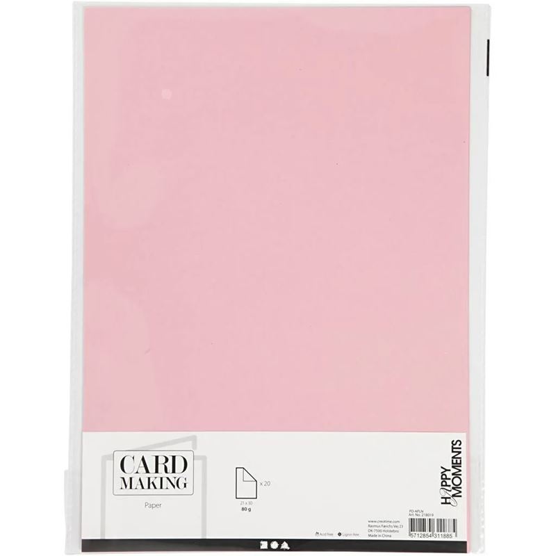 Skyltkartong A4 80g - A4 80g Rosa