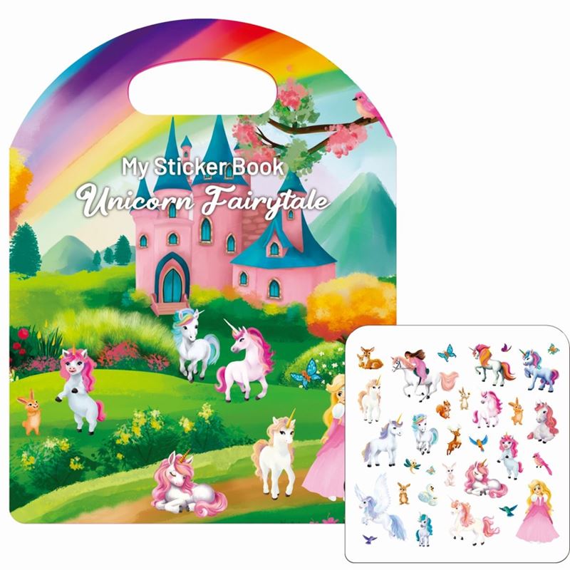 Pyssel & Målarböcker - Stickersbok Enhörning