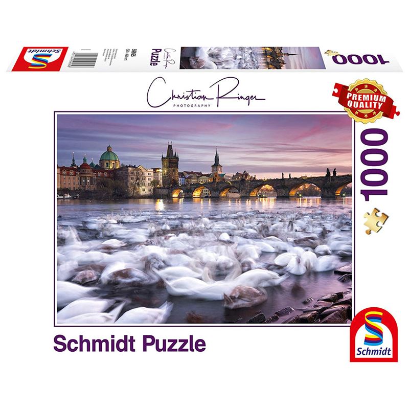 1000 - Pussel 1000 Svanar i Prag